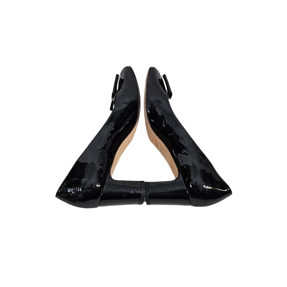 Stuart Weitzman Black Patent Leather Bow Heels - Picture 6 of 9
